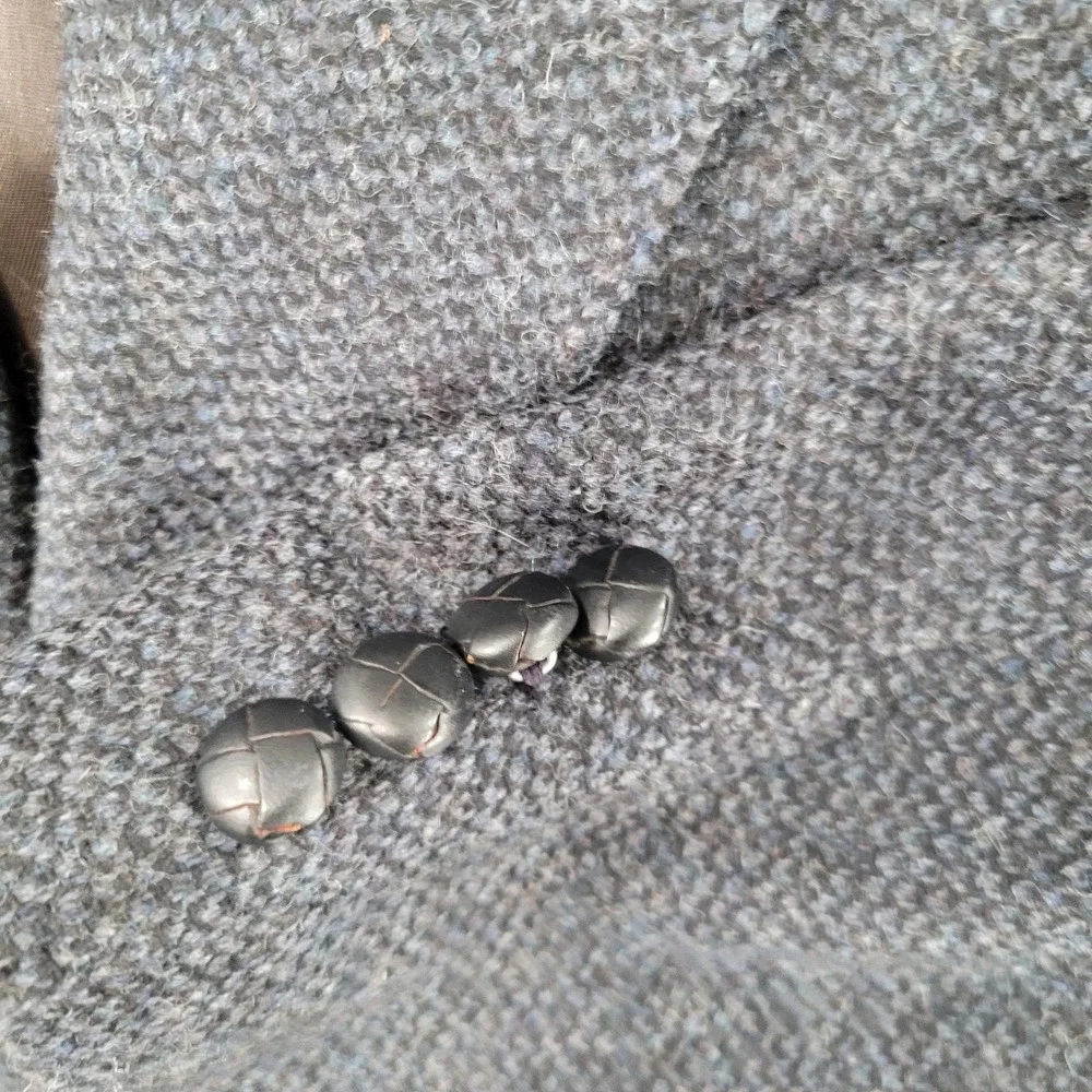 Bardstown Mens 42R Pure Wool Blazer Sport Coat Charcoal Gray Textured‎ 2 Button
